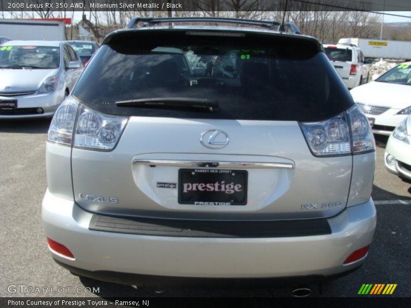 Millenium Silver Metallic / Black 2008 Lexus RX 350 AWD