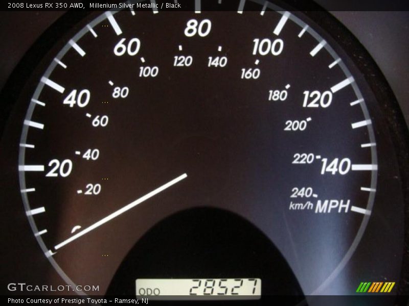 Millenium Silver Metallic / Black 2008 Lexus RX 350 AWD