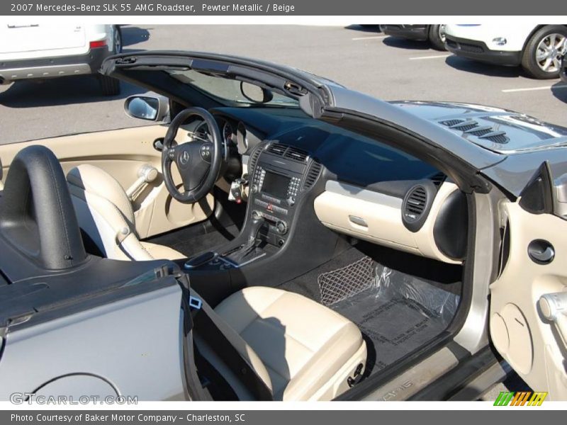 Pewter Metallic / Beige 2007 Mercedes-Benz SLK 55 AMG Roadster