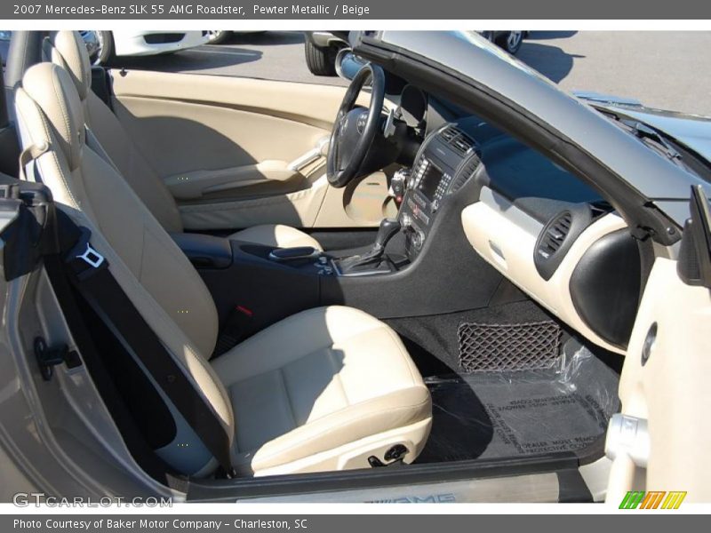 Pewter Metallic / Beige 2007 Mercedes-Benz SLK 55 AMG Roadster