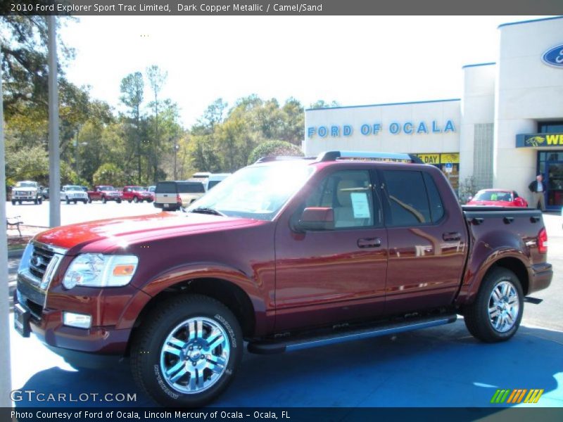 Dark Copper Metallic / Camel/Sand 2010 Ford Explorer Sport Trac Limited