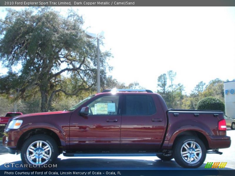 Dark Copper Metallic / Camel/Sand 2010 Ford Explorer Sport Trac Limited