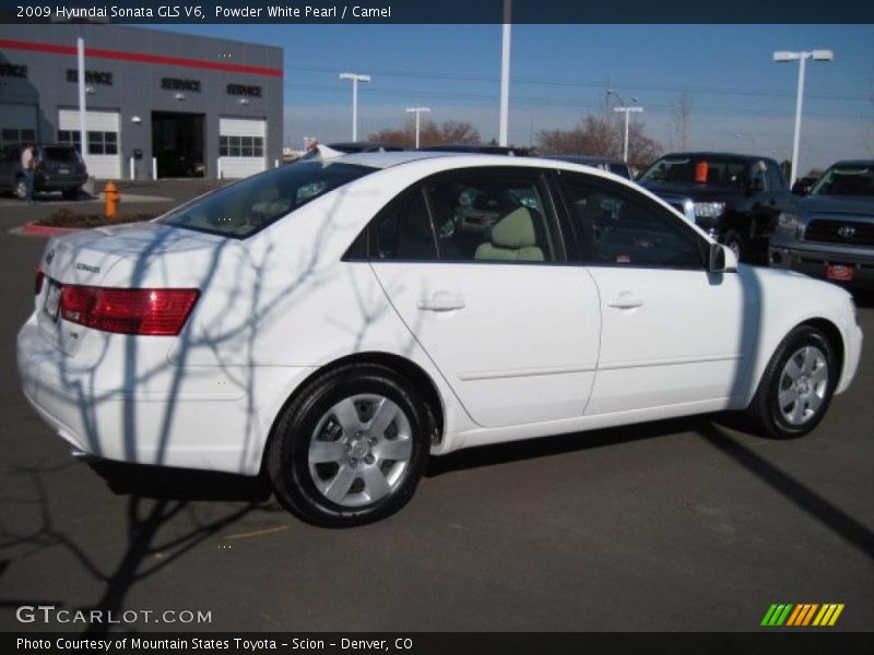 Powder White Pearl / Camel 2009 Hyundai Sonata GLS V6