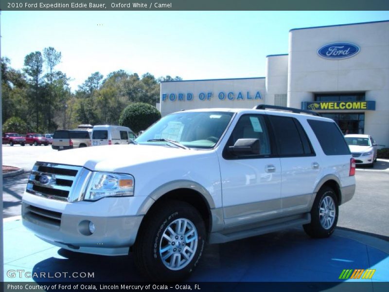 Oxford White / Camel 2010 Ford Expedition Eddie Bauer