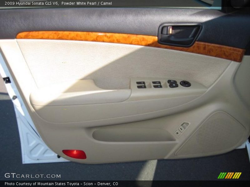 Powder White Pearl / Camel 2009 Hyundai Sonata GLS V6