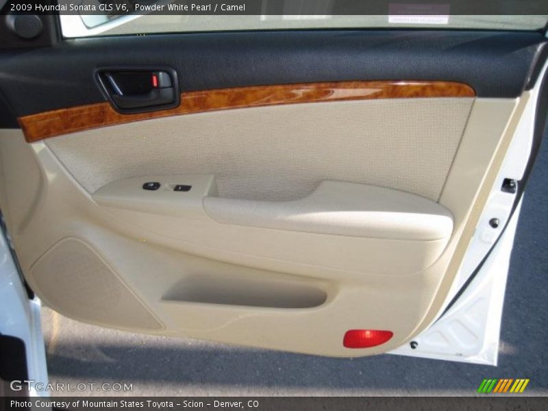 Powder White Pearl / Camel 2009 Hyundai Sonata GLS V6