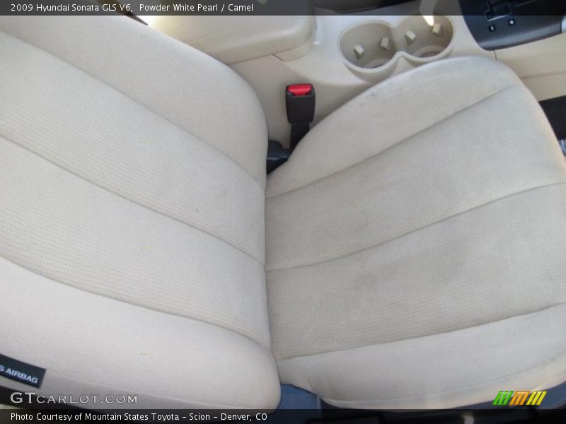 Powder White Pearl / Camel 2009 Hyundai Sonata GLS V6
