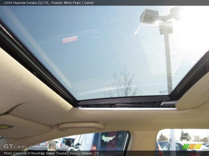Powder White Pearl / Camel 2009 Hyundai Sonata GLS V6