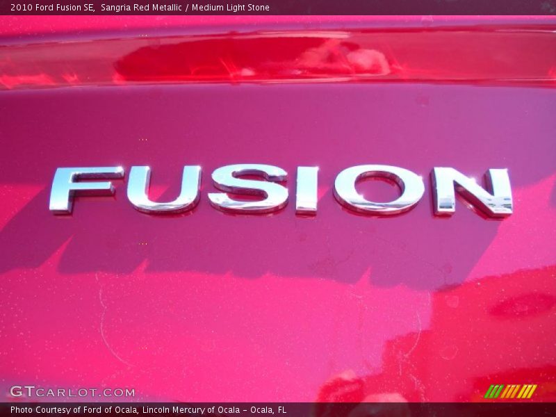 Sangria Red Metallic / Medium Light Stone 2010 Ford Fusion SE