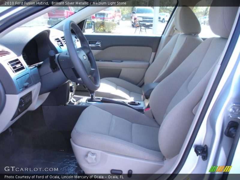 Brilliant Silver Metallic / Medium Light Stone 2010 Ford Fusion Hybrid