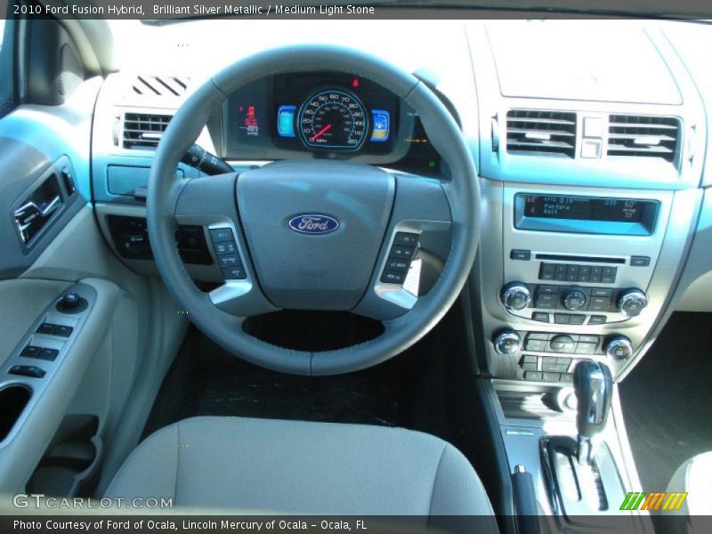 Brilliant Silver Metallic / Medium Light Stone 2010 Ford Fusion Hybrid