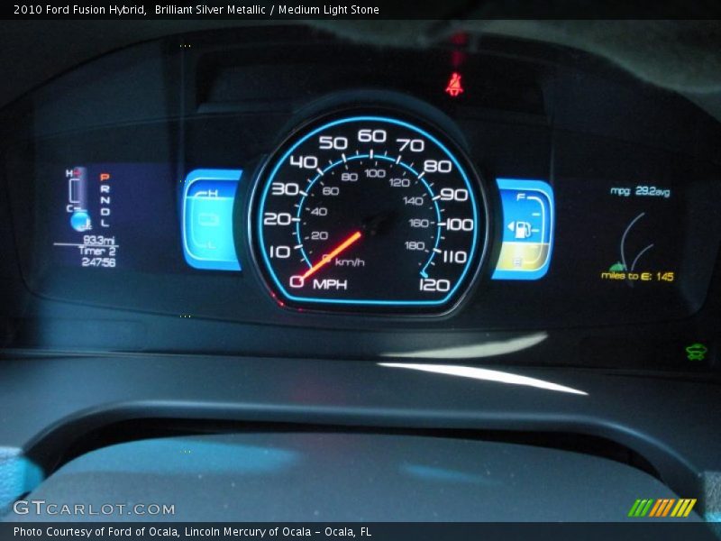 Brilliant Silver Metallic / Medium Light Stone 2010 Ford Fusion Hybrid