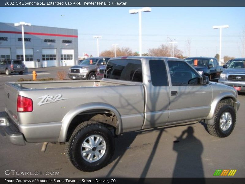 Pewter Metallic / Pewter 2002 GMC Sonoma SLS Extended Cab 4x4