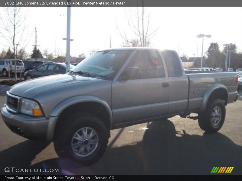 Pewter Metallic / Pewter 2002 GMC Sonoma SLS Extended Cab 4x4