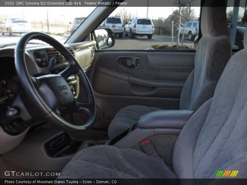 Pewter Metallic / Pewter 2002 GMC Sonoma SLS Extended Cab 4x4