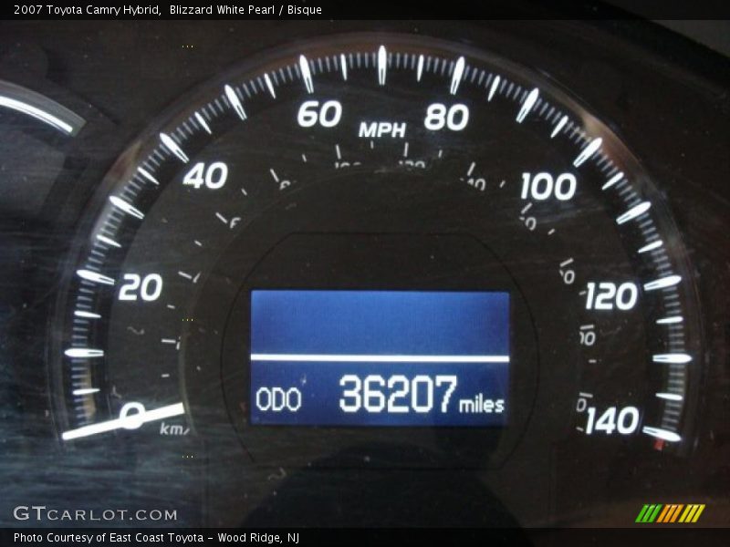 Blizzard White Pearl / Bisque 2007 Toyota Camry Hybrid