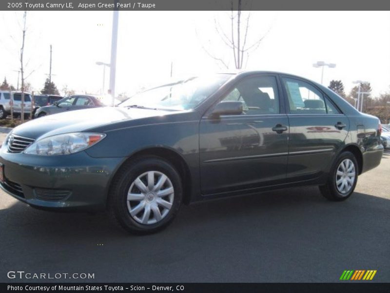Aspen Green Pearl / Taupe 2005 Toyota Camry LE