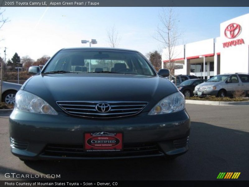 Aspen Green Pearl / Taupe 2005 Toyota Camry LE