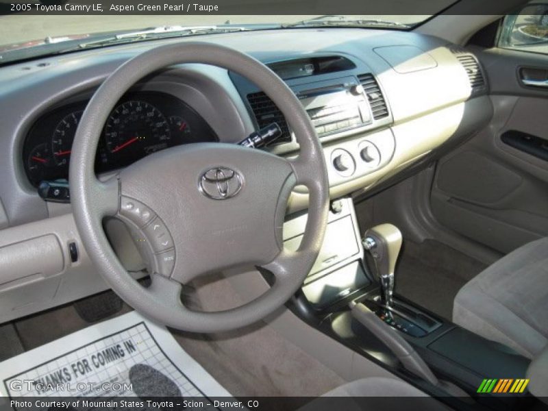 Aspen Green Pearl / Taupe 2005 Toyota Camry LE