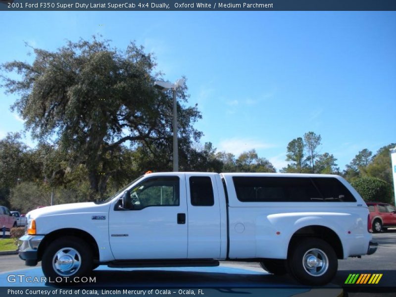 Oxford White / Medium Parchment 2001 Ford F350 Super Duty Lariat SuperCab 4x4 Dually