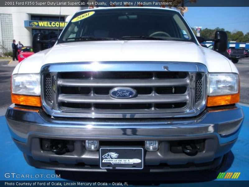 Oxford White / Medium Parchment 2001 Ford F350 Super Duty Lariat SuperCab 4x4 Dually