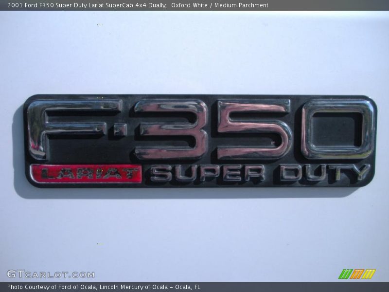 Oxford White / Medium Parchment 2001 Ford F350 Super Duty Lariat SuperCab 4x4 Dually
