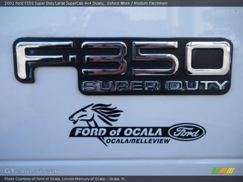 Oxford White / Medium Parchment 2001 Ford F350 Super Duty Lariat SuperCab 4x4 Dually