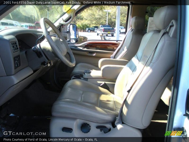 Oxford White / Medium Parchment 2001 Ford F350 Super Duty Lariat SuperCab 4x4 Dually
