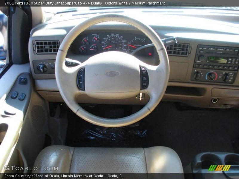 Oxford White / Medium Parchment 2001 Ford F350 Super Duty Lariat SuperCab 4x4 Dually