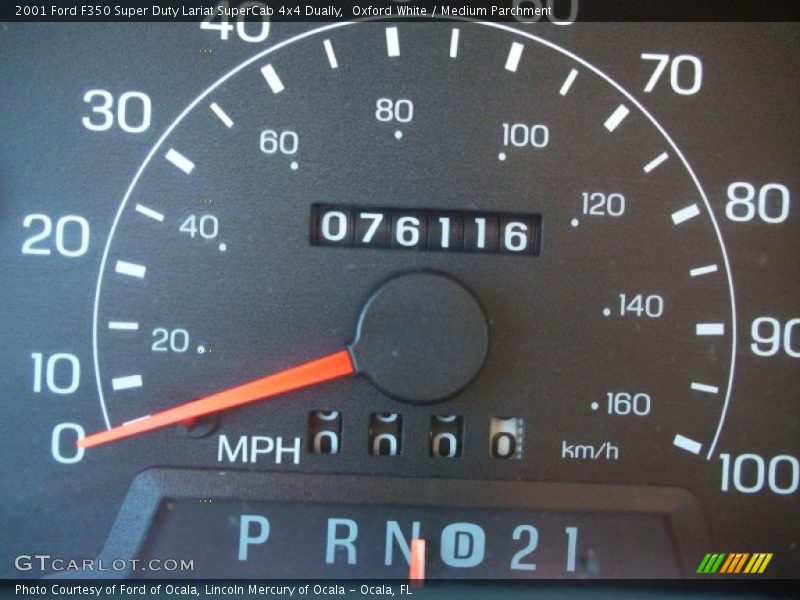 Oxford White / Medium Parchment 2001 Ford F350 Super Duty Lariat SuperCab 4x4 Dually