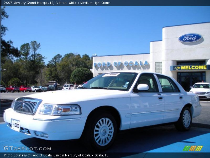 Vibrant White / Medium Light Stone 2007 Mercury Grand Marquis LS