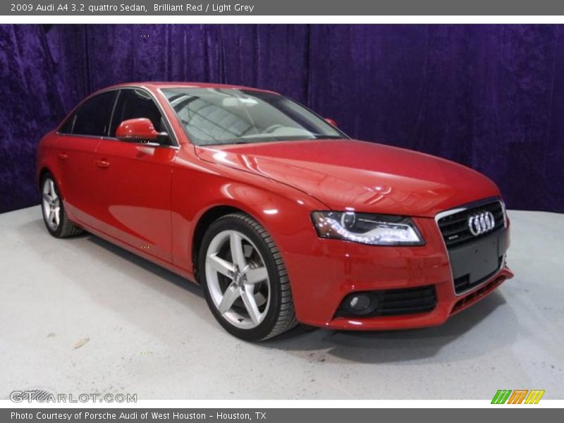 Brilliant Red / Light Grey 2009 Audi A4 3.2 quattro Sedan