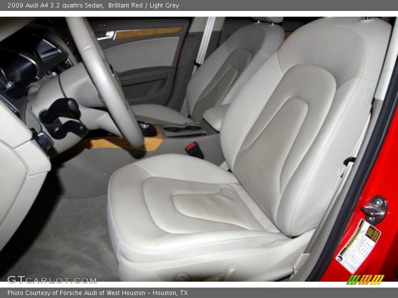 Brilliant Red / Light Grey 2009 Audi A4 3.2 quattro Sedan