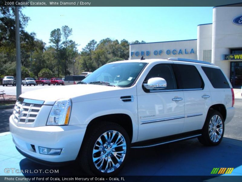 White Diamond / Ebony 2008 Cadillac Escalade
