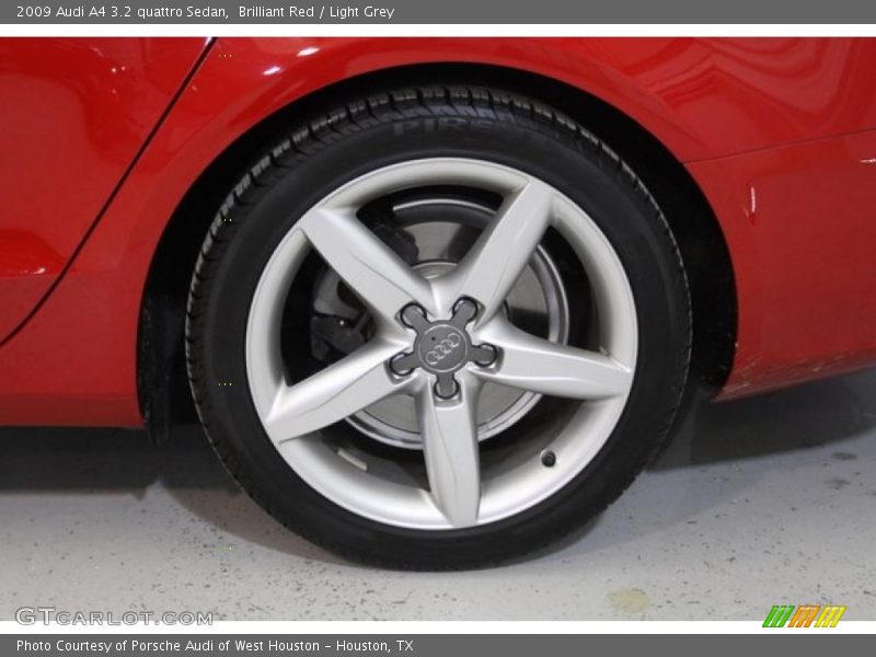 Brilliant Red / Light Grey 2009 Audi A4 3.2 quattro Sedan