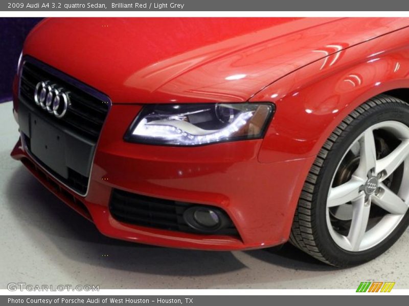 Brilliant Red / Light Grey 2009 Audi A4 3.2 quattro Sedan