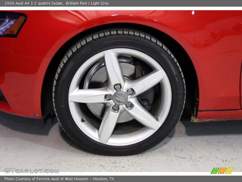 Brilliant Red / Light Grey 2009 Audi A4 3.2 quattro Sedan
