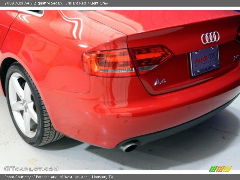 Brilliant Red / Light Grey 2009 Audi A4 3.2 quattro Sedan