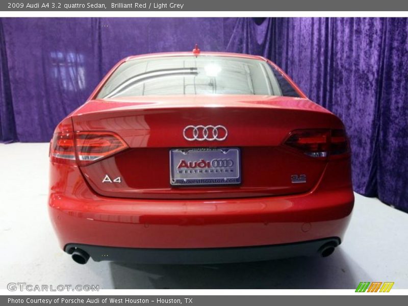 Brilliant Red / Light Grey 2009 Audi A4 3.2 quattro Sedan