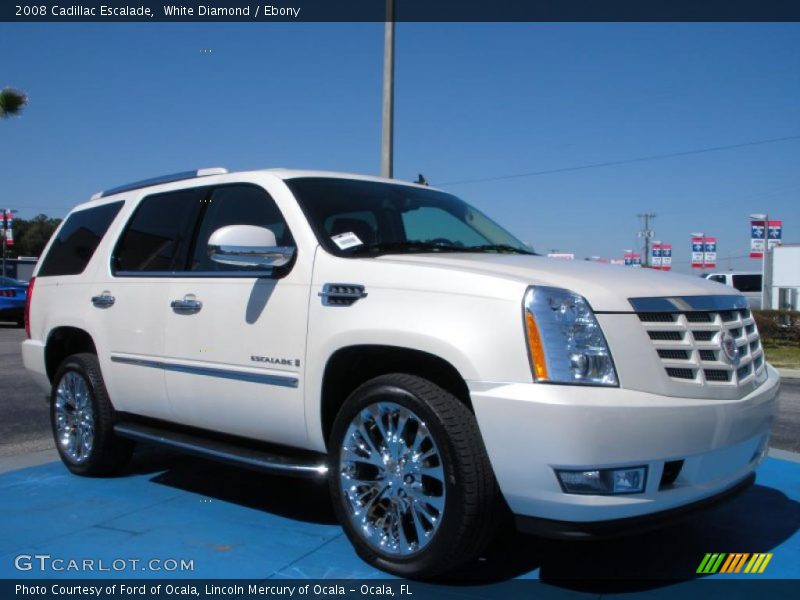 White Diamond / Ebony 2008 Cadillac Escalade