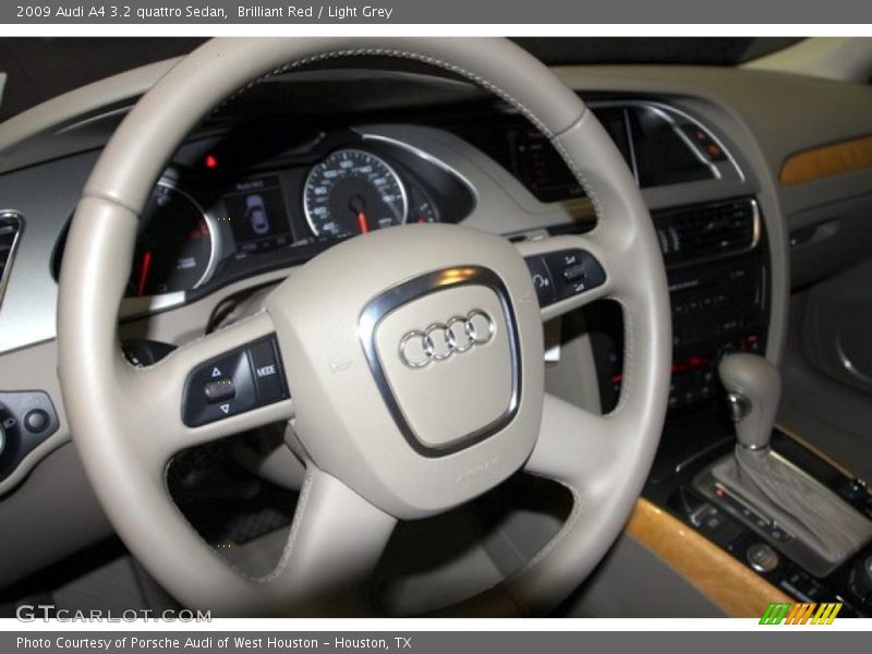 Brilliant Red / Light Grey 2009 Audi A4 3.2 quattro Sedan
