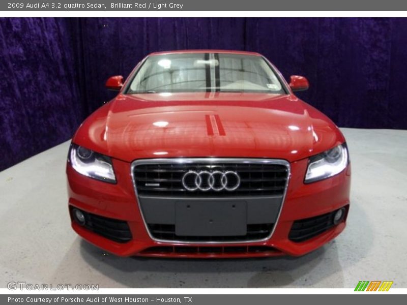 Brilliant Red / Light Grey 2009 Audi A4 3.2 quattro Sedan