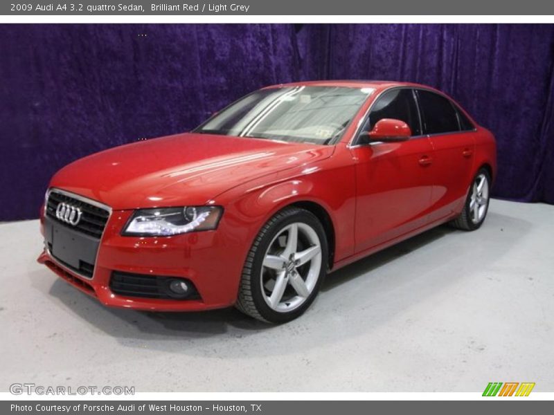 Brilliant Red / Light Grey 2009 Audi A4 3.2 quattro Sedan