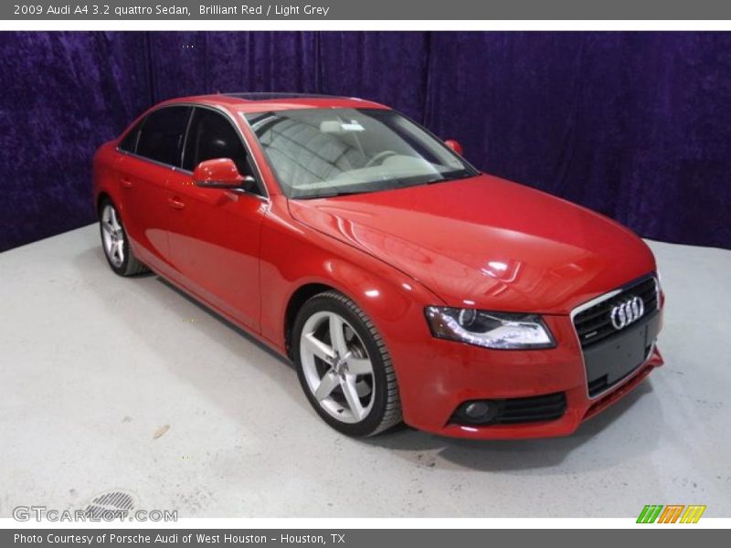 Brilliant Red / Light Grey 2009 Audi A4 3.2 quattro Sedan