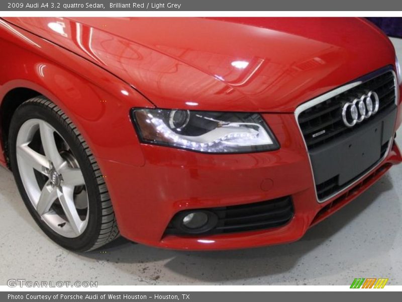 Brilliant Red / Light Grey 2009 Audi A4 3.2 quattro Sedan