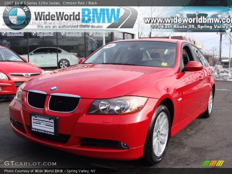 Crimson Red / Black 2007 BMW 3 Series 328xi Sedan