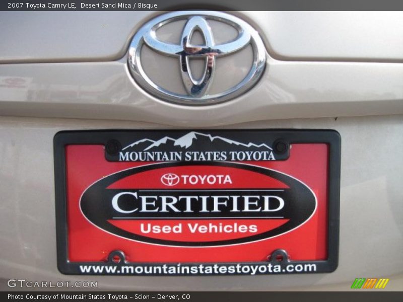 Desert Sand Mica / Bisque 2007 Toyota Camry LE