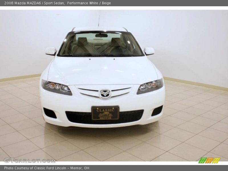 Performance White / Beige 2008 Mazda MAZDA6 i Sport Sedan