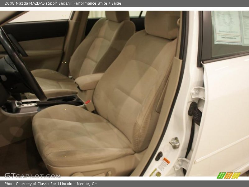 Performance White / Beige 2008 Mazda MAZDA6 i Sport Sedan