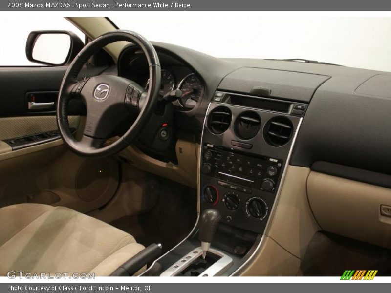Performance White / Beige 2008 Mazda MAZDA6 i Sport Sedan